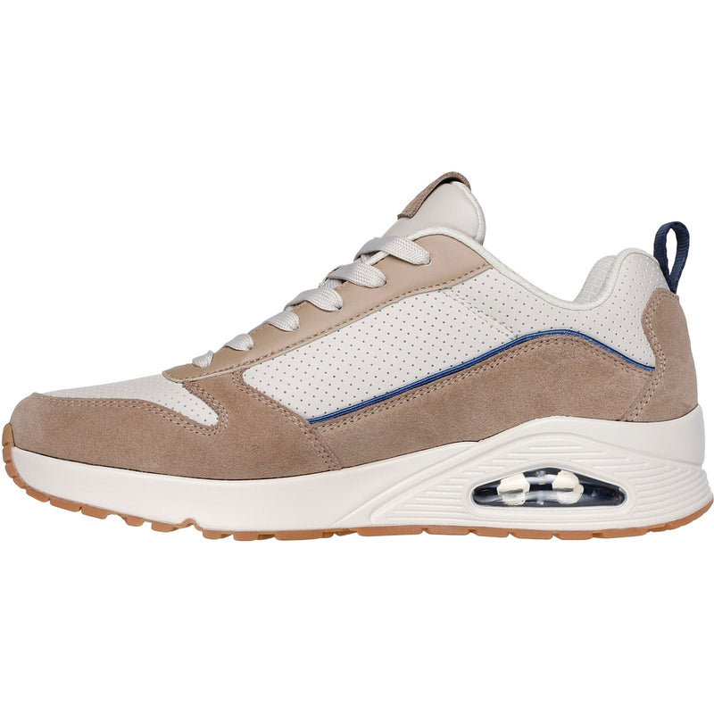 Skechers Uno Stacre 2.0 Herren Sand Sneaker Aus Leder