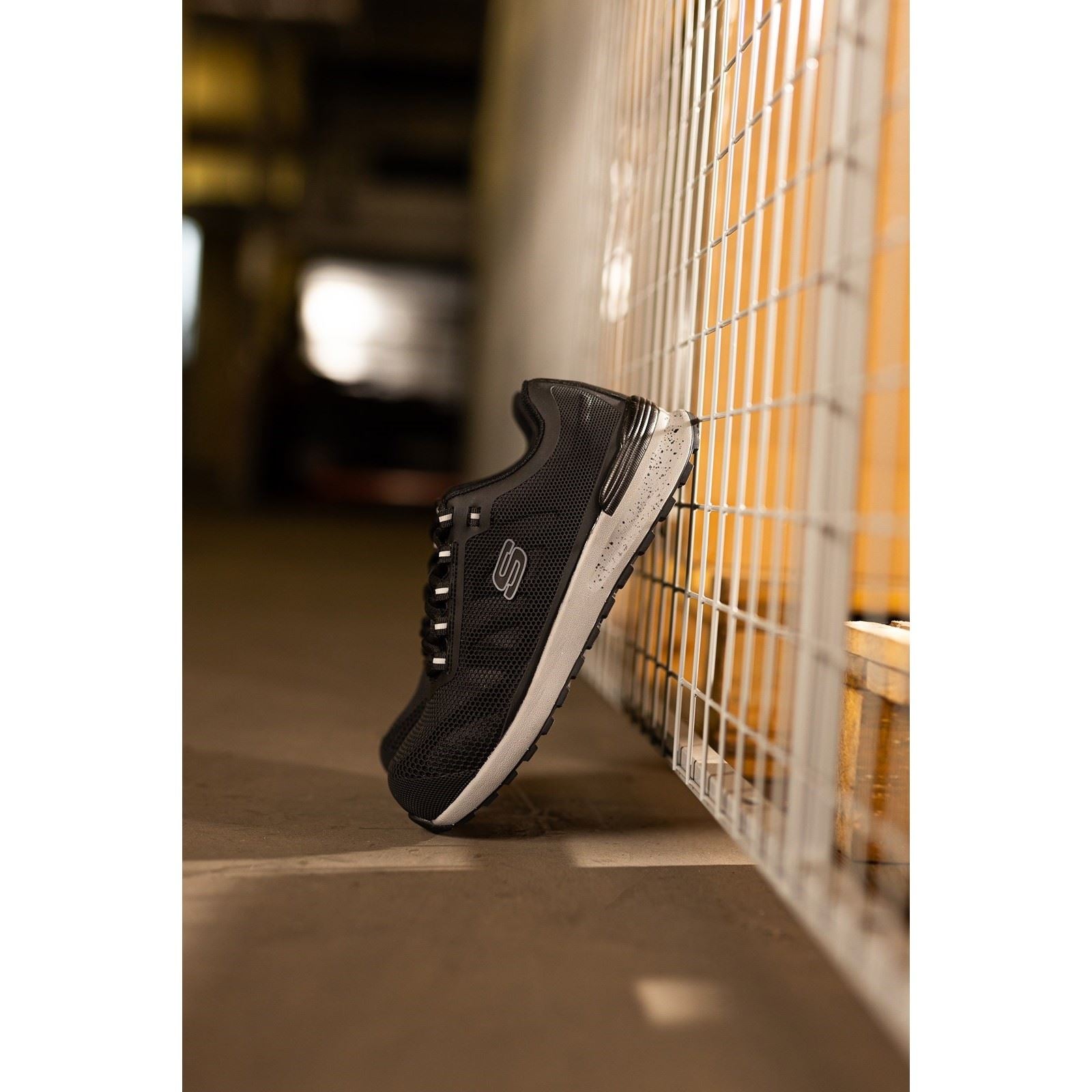 Skechers Workwear Bulklin Bragoo Textil Herren Schwarze Sicherheits-Sneaker