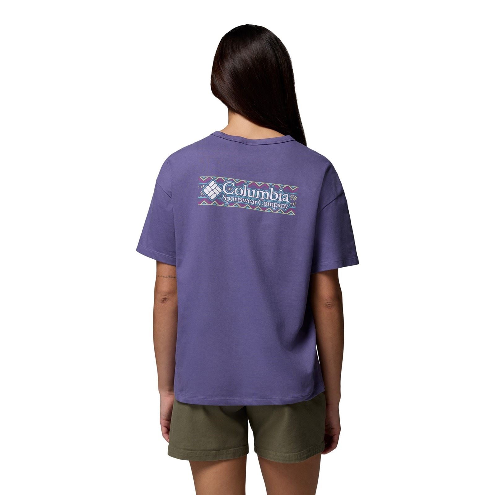 Columbia CSC Heavyweight Graphic Tee Baumwoll-Damen T-Shirt In Lila