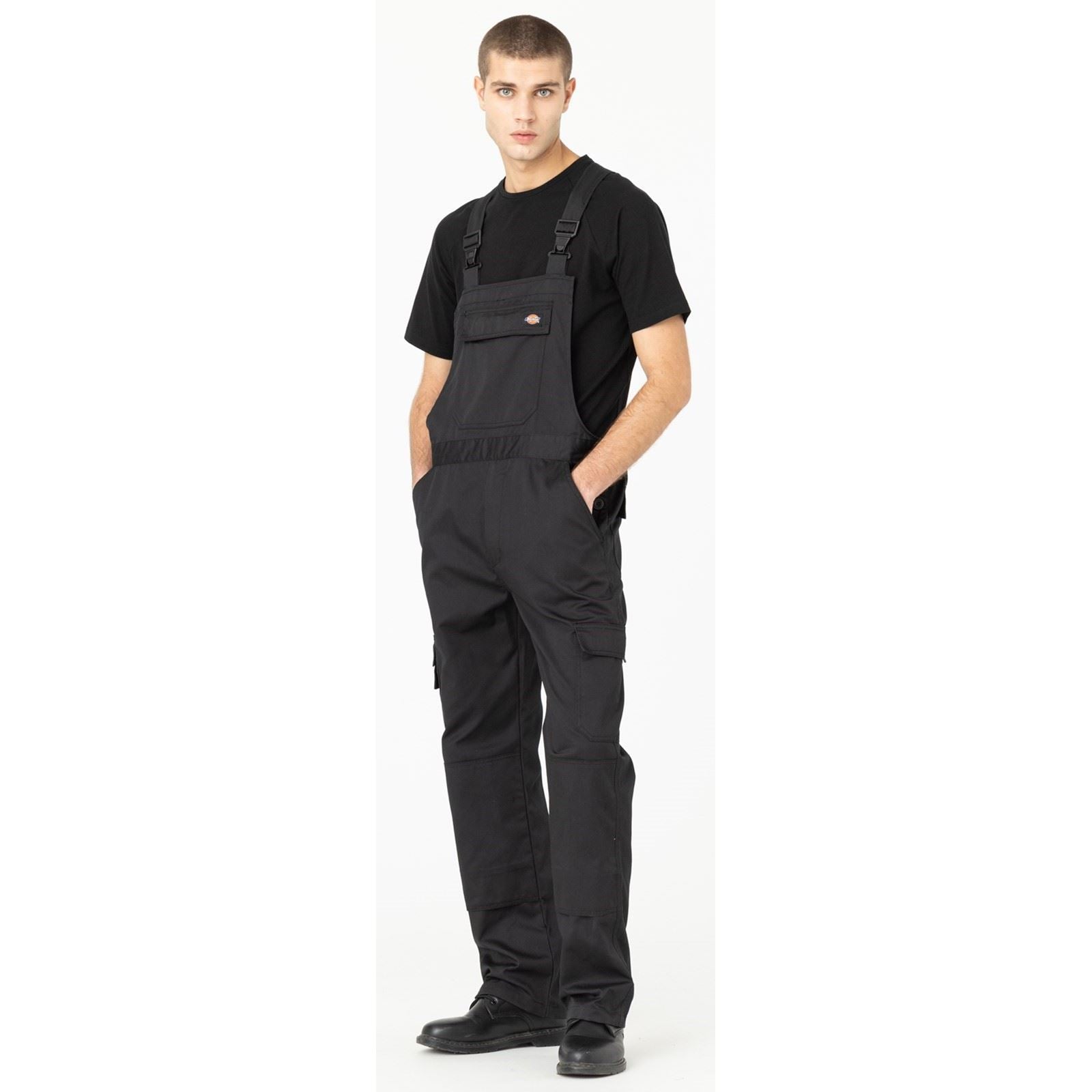 Dickies Everyday Bib and Brace Polyester Herren Schwarzer Arbeitsoverall