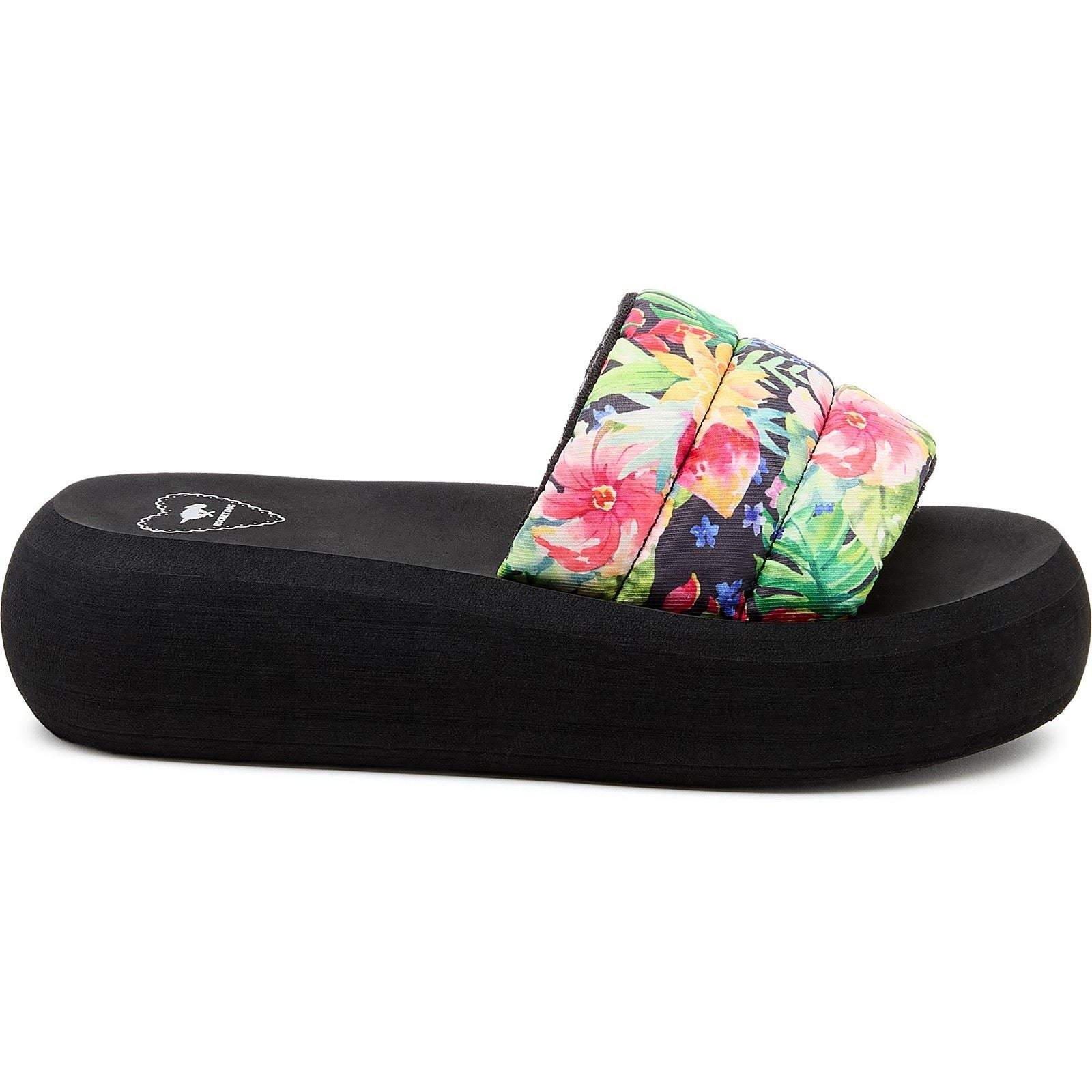 Rocket Dog Splash Bahama Damen Sandalen Aus Textil In Schwarz/Mehrfarbig