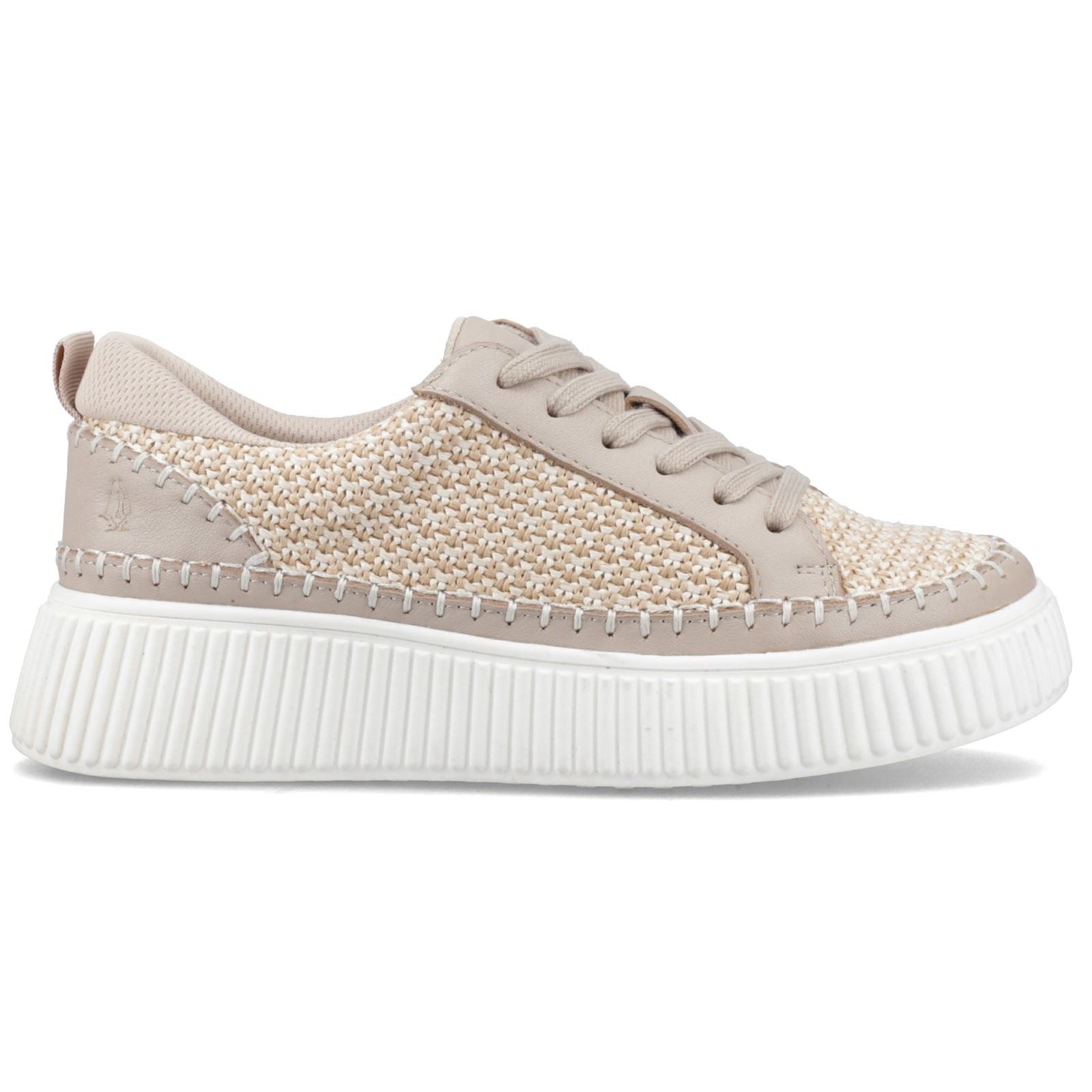 Hush Puppies Haisley Woven Textile Damen Sneakers In Taupe