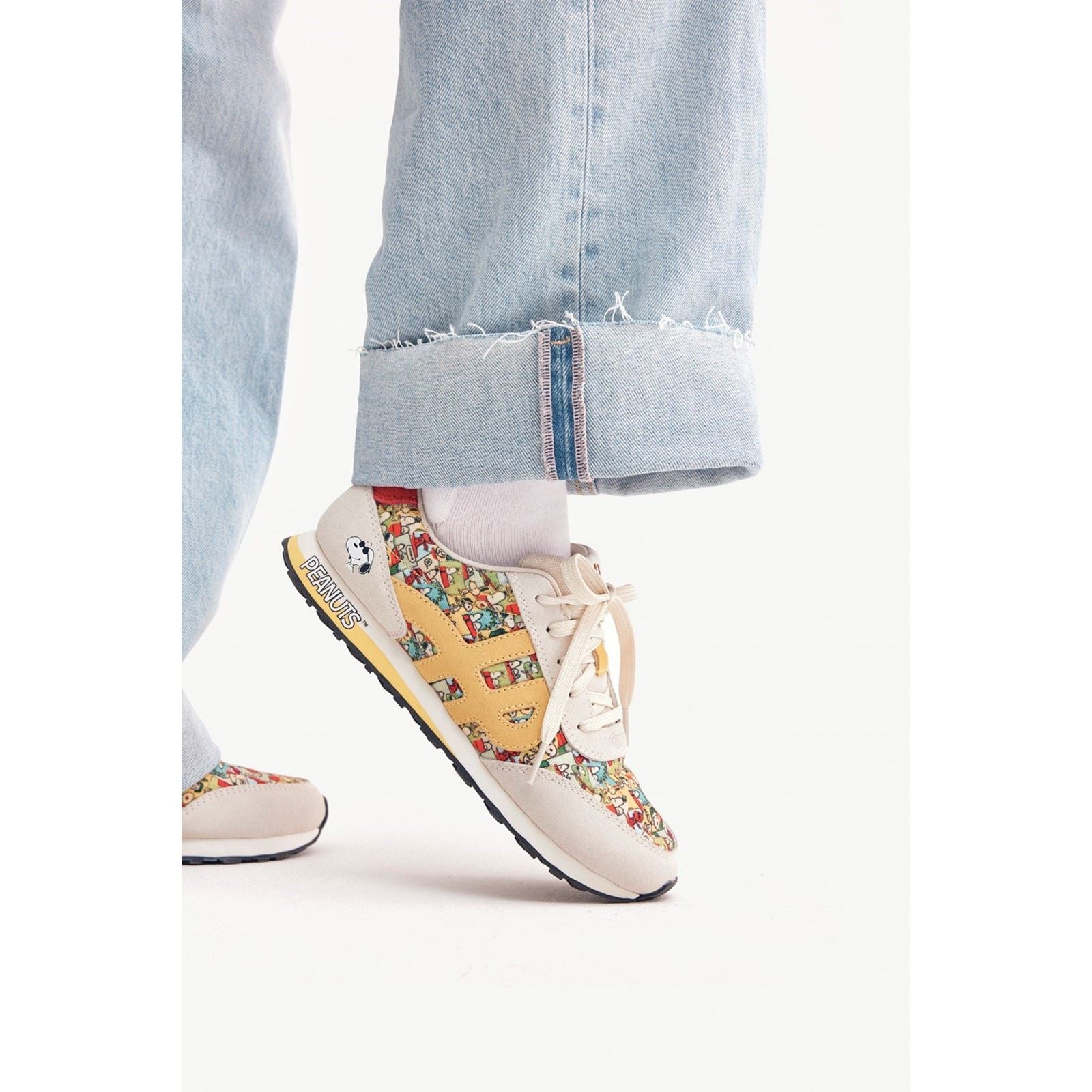 Hush Puppies SEVENTY8 Peanuts Leder Damen Peanuts Print Sneakers