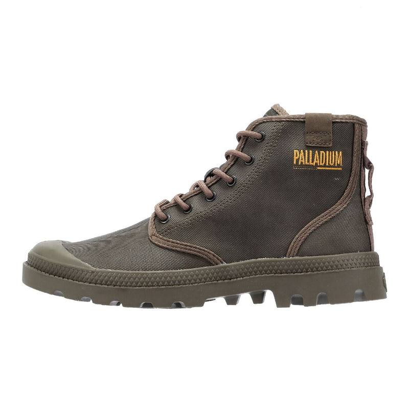 Palladium Pampa Hi Wax Leinwand Braune Stiefel