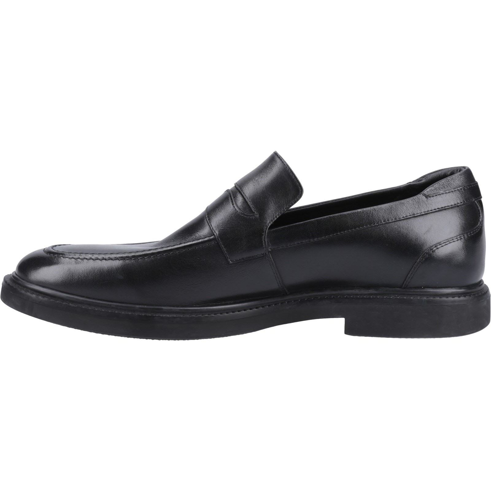 Hush Puppies Knox Herrenschwarze Lederslipper