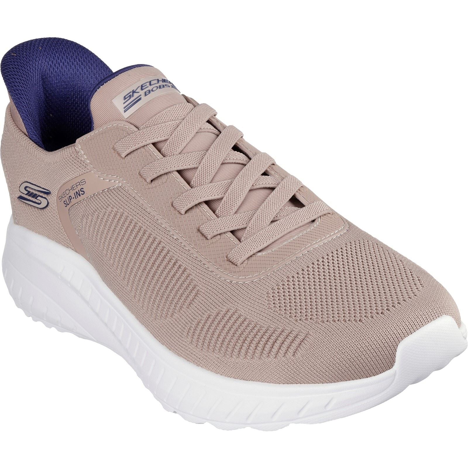 Skechers BOBS Sport Squad Chaos Solid Step Textile Herren Sneaker In Taupe