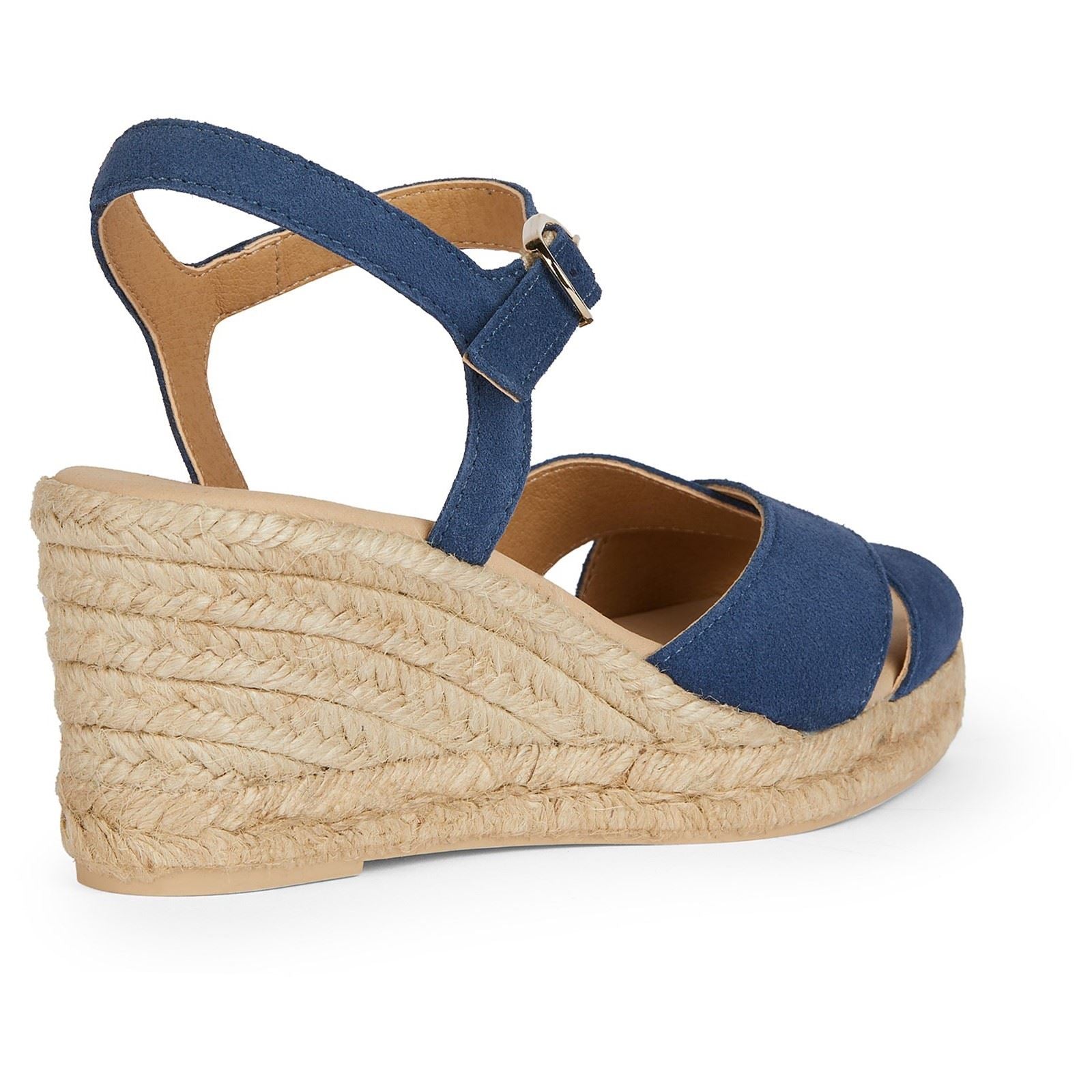 Geox D Gelsa Low C Leder Damen Marineblau Sandalen