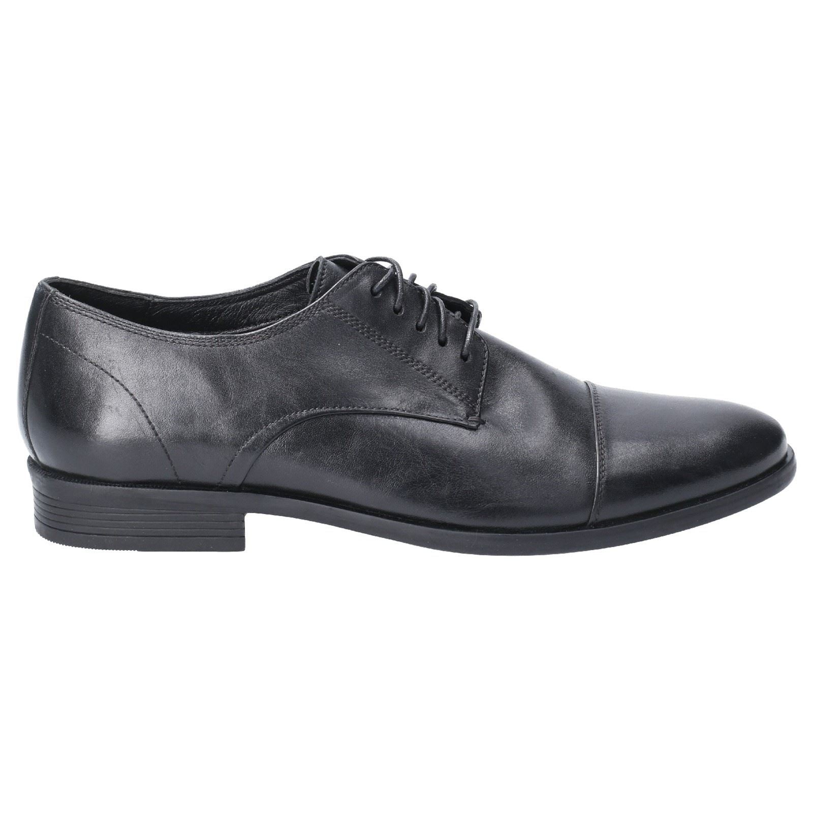 Hush Puppies Ollie Cap Toe Schwarze Farbe Herren-Schnürschuhe Aus Leder