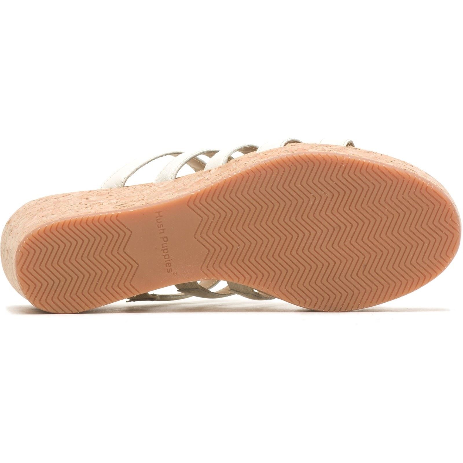 Hush Puppies Willow Slide Leder Damen Keilabsatz Weiß