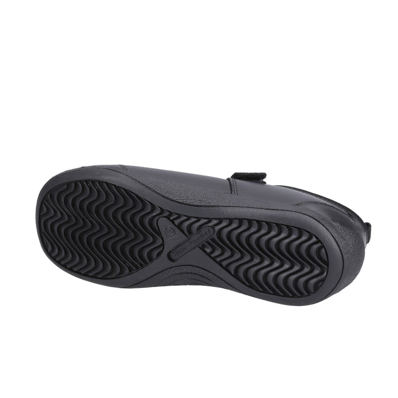 Hush Puppies Clara Senior Mädchenschuhe Aus Schwarzem Leder