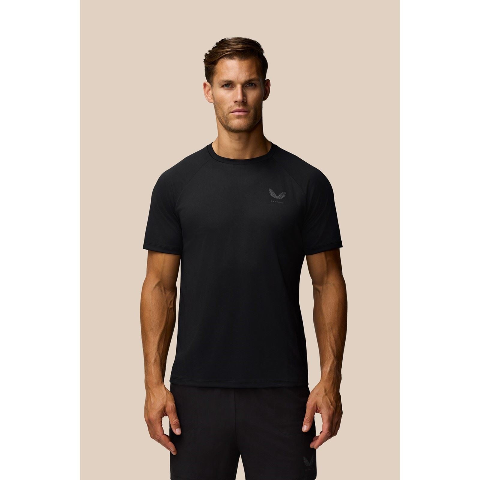 Castore Adapt Training T-Shirt Polyester Herren Schwarze Farbe Sport-T-Shirts