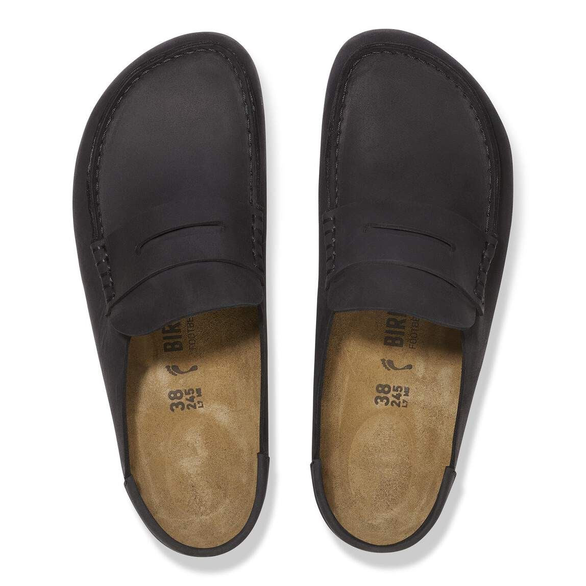 Birkenstock Naples Leder Schwarze Clogs