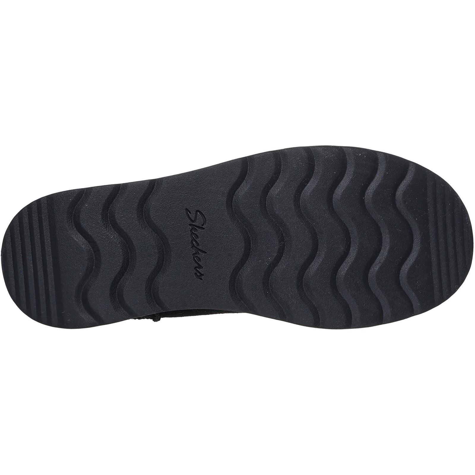 Skechers Keep Cozy Leder Damen Schwarze Farbe Winter Stiefeletten