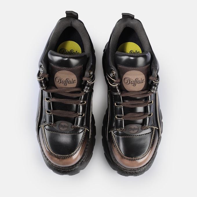 Buffalo 1339-14 Damen Sneaker Aus Braunem Leder