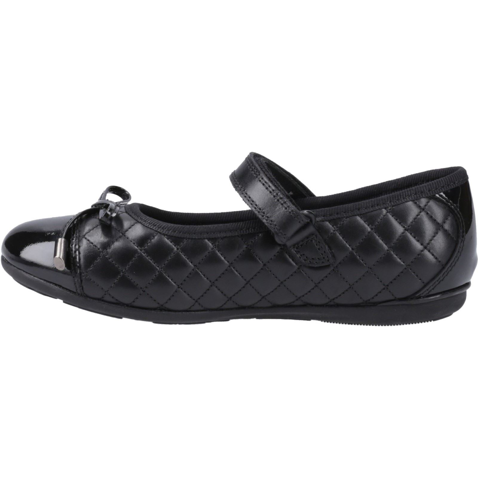 Hush Puppies Lottie Mädchenschwarze Ballettschuhe Aus Leder