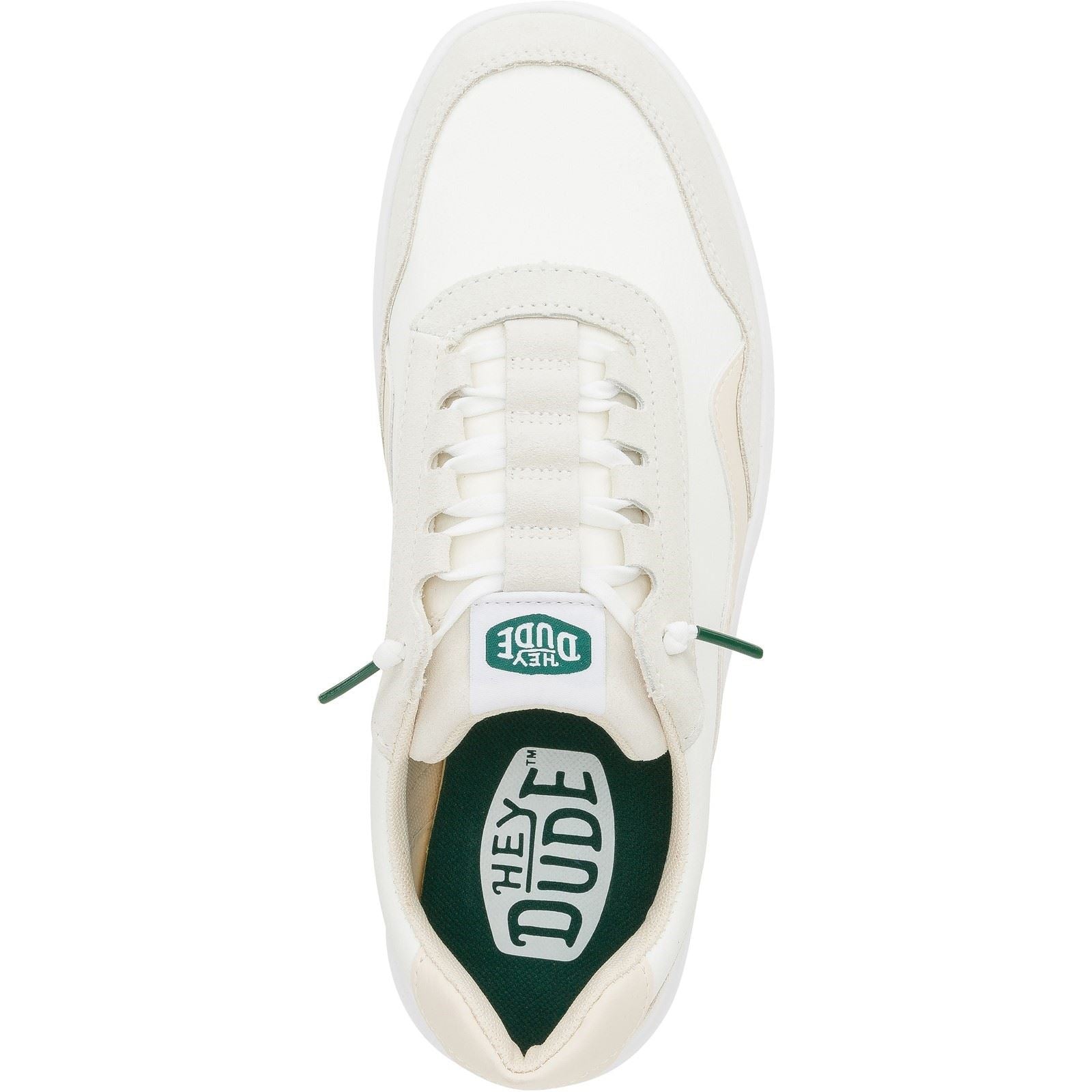 HEYDUDE Hudson Classic Wildleder Herren Sneakers In Hellbeige/Weiß