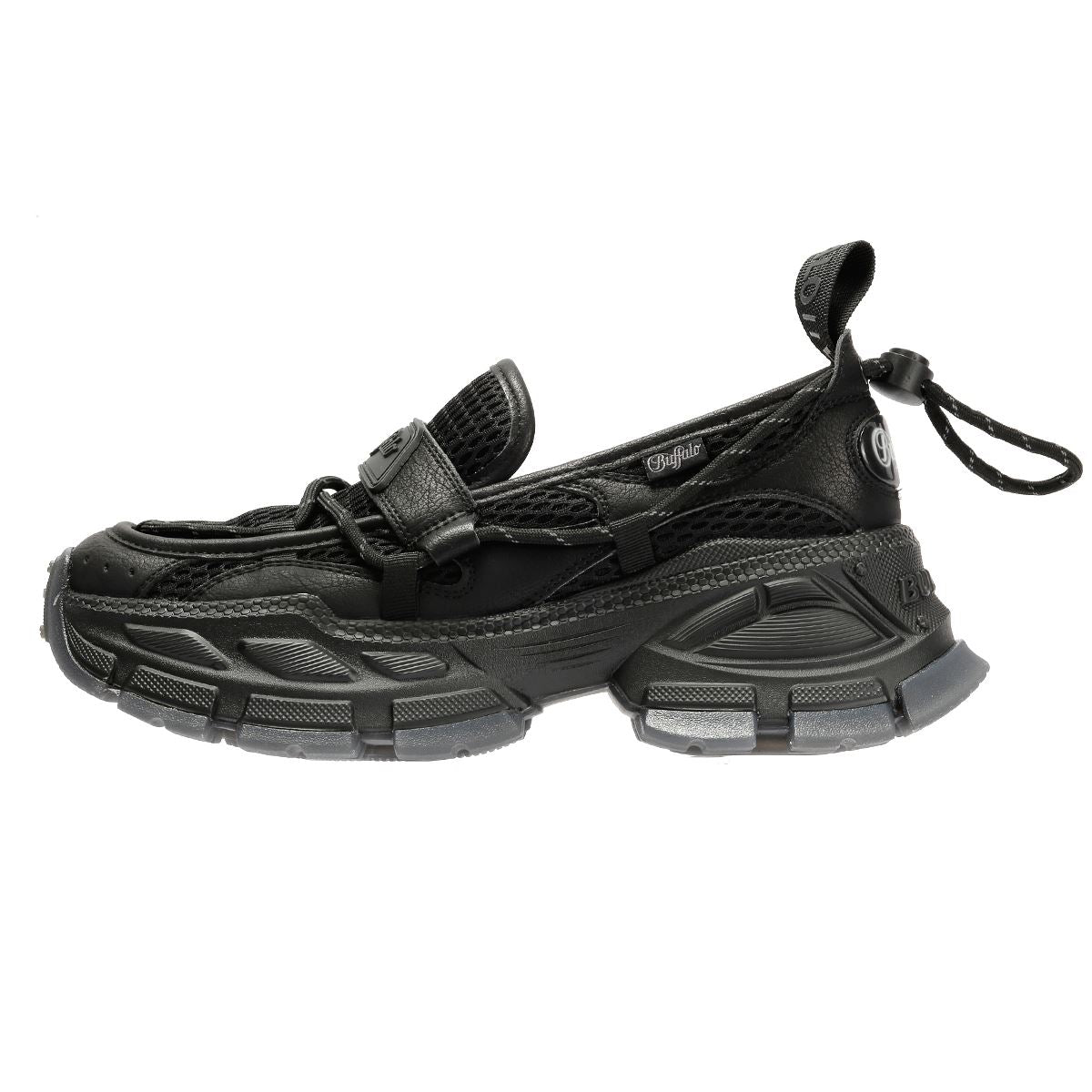 Buffalo Saturn TEC Damen Schwarze Loafer