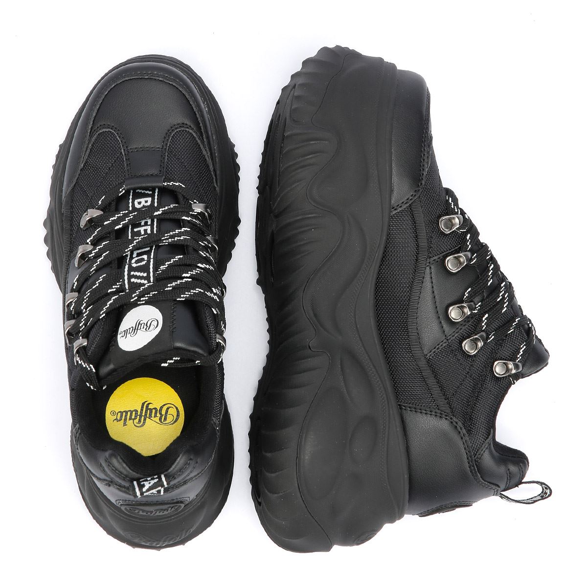 Buffalo Blade Hike Lo Damen Schwarze Turnschuhe