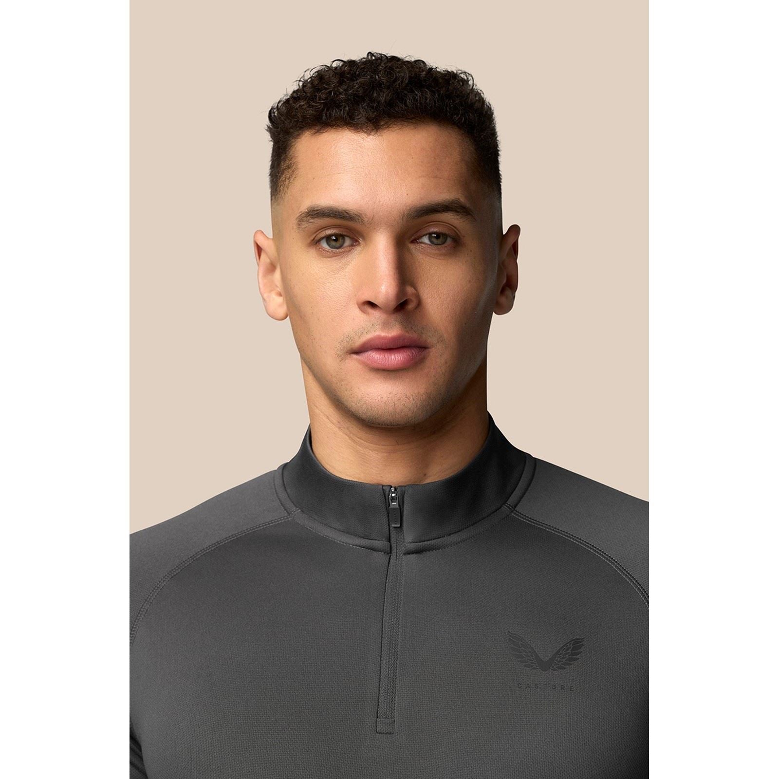 Castore Adapt Training 1/4 Zip Top Polyester Herren Graue Activewear T-Shirts