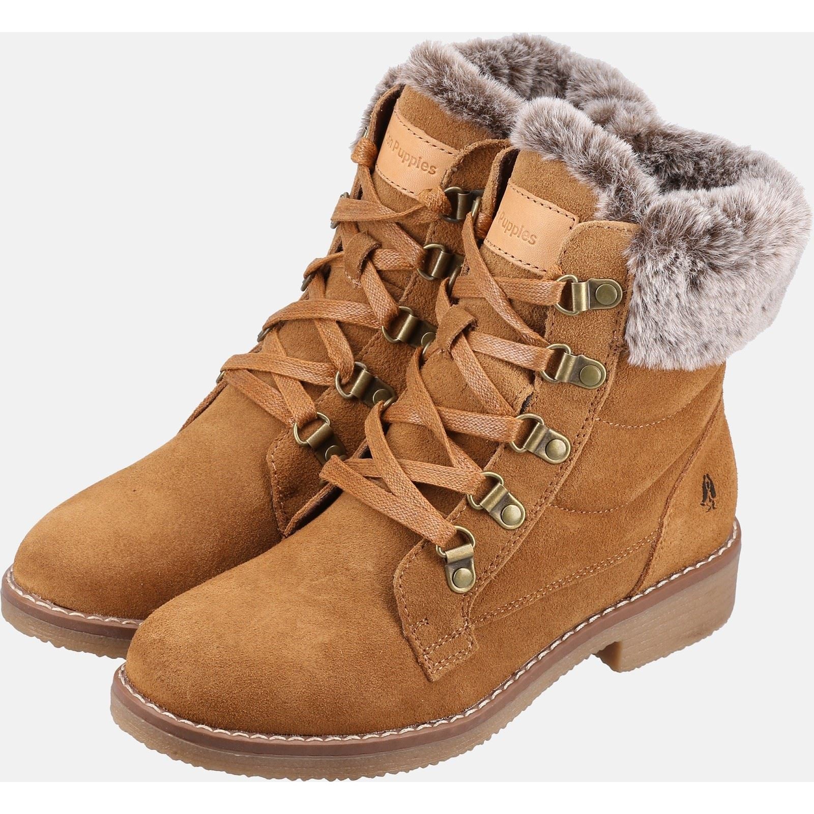Hush Puppies Florence Leder Damen Stiefeletten In Braun