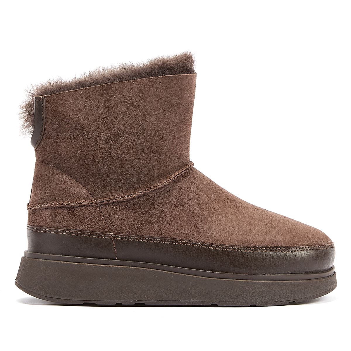 FitFlop Lammfell Damenstiefel In Schokoladenfarbe