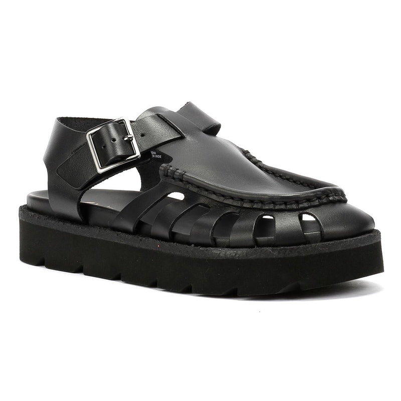 Clarks Originals Meadow Buckle Damen Sandalen Aus Schwarzem Leder