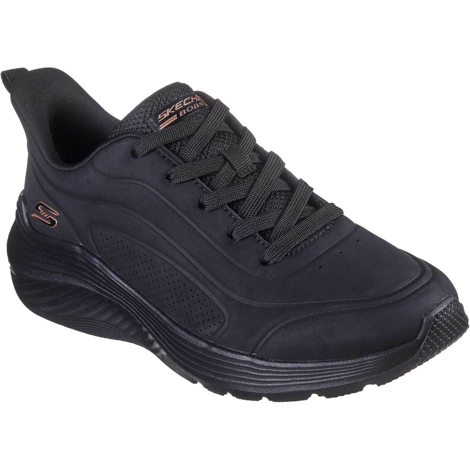 Skechers BOBS Sport Squad Waves Just Wading Synthetische Damen Sneaker In Schwarz.