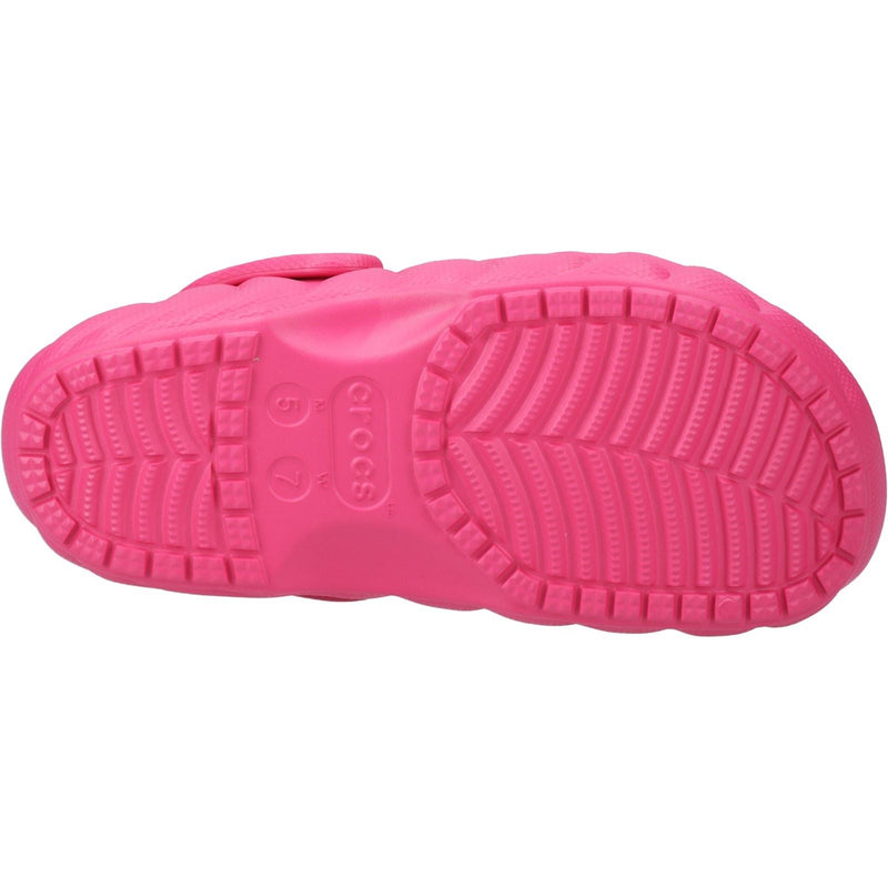 Crocs Classic Lined Overpuff Thermoplastische Damen Clogs In Drachenfruchtfarbe