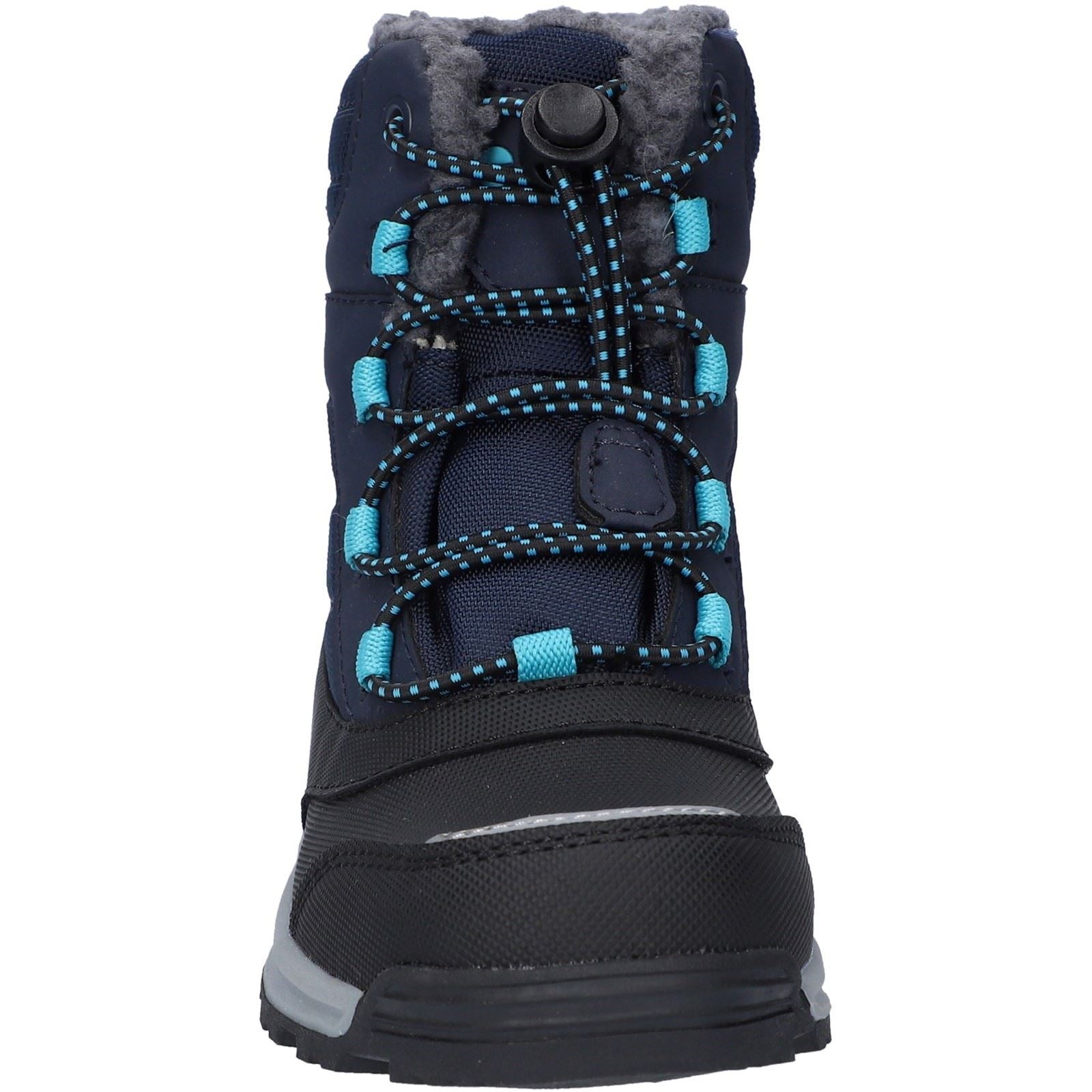 Hi-Tec Leo Nylon Unisex Kinder Blaunacht/Schwarz/Pfauenblau Winter Stiefel bis zur Mitte der Wade