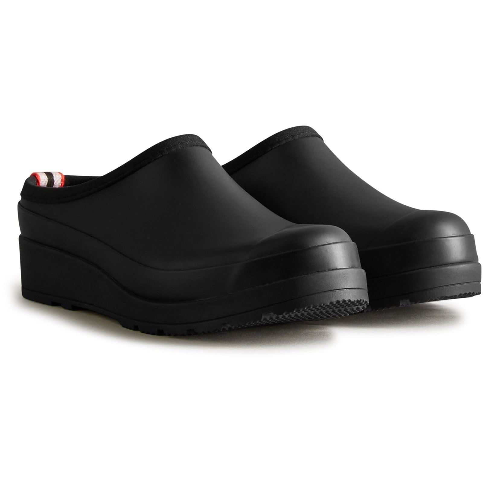 Hunter Play Clog Damen Gartenschuhe Aus Schwarzem Gummi