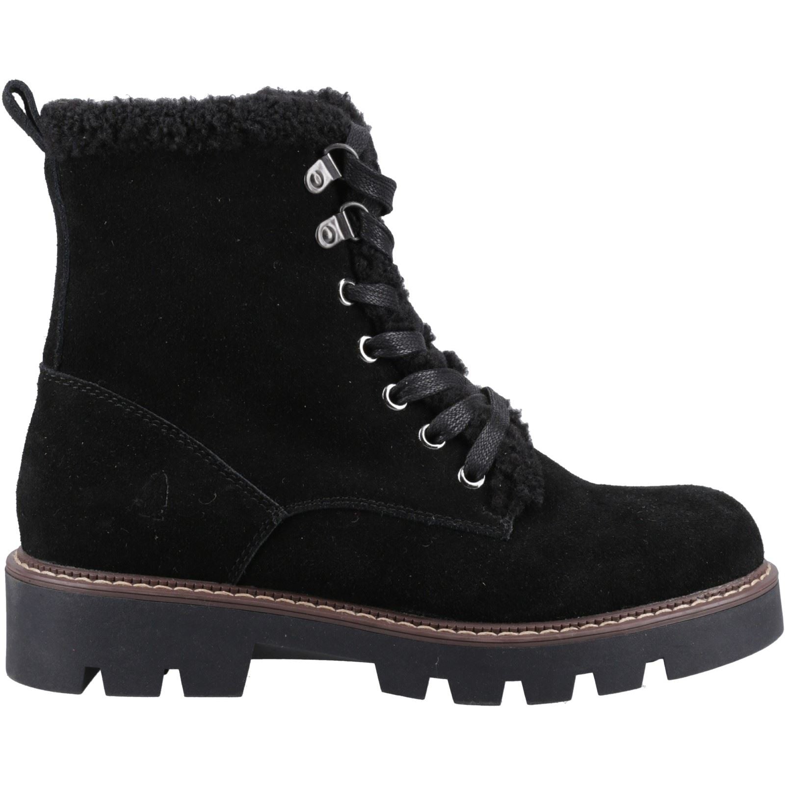 Hush Puppies Aurelia Wildlederschwarze Damenstiefel