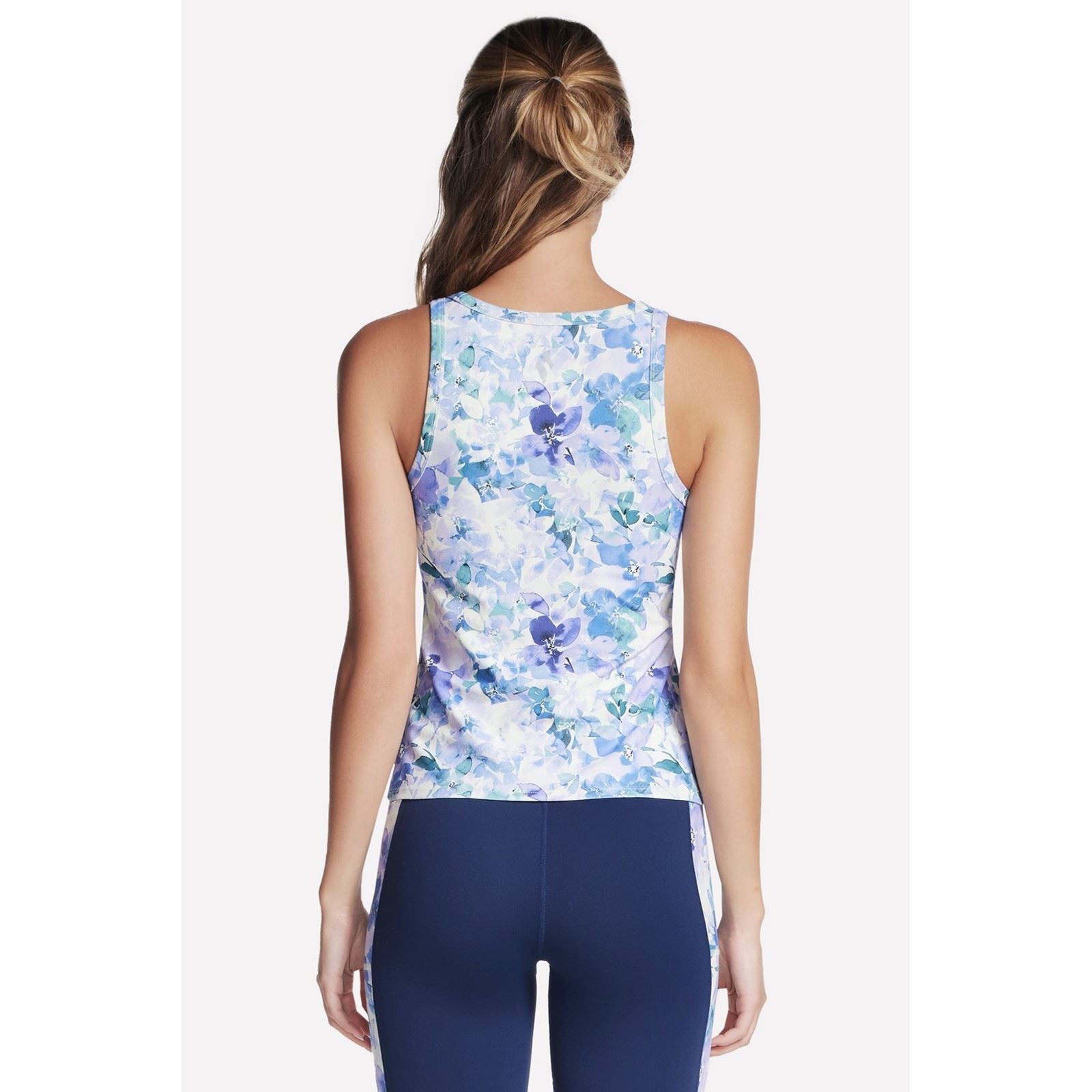 Skechers Performance GoWalk Seascape Floral Tank Nylon Damen Lila Tanktops