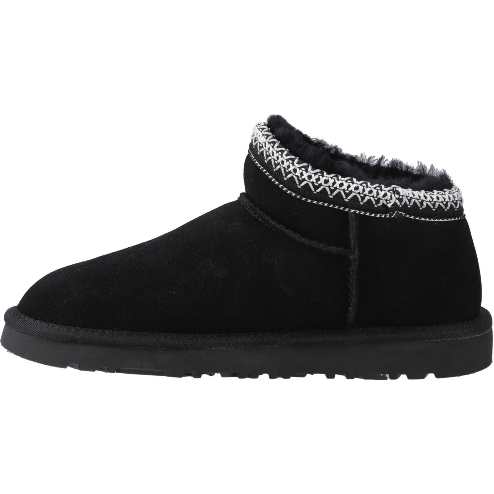 Hush Puppies Sloane Damen Wildleder Hausschuhe in Schwarz