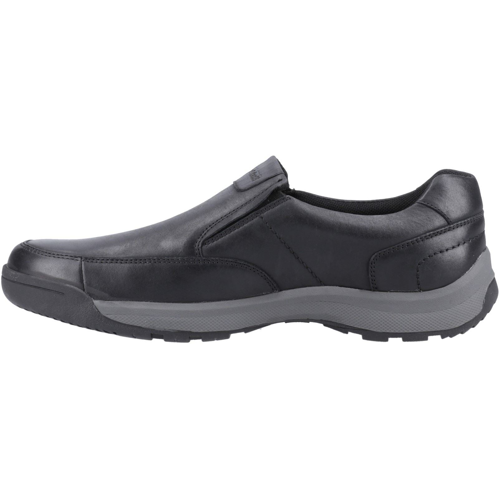 Hush Puppies Vaun Herrenschwarze Lederslipper