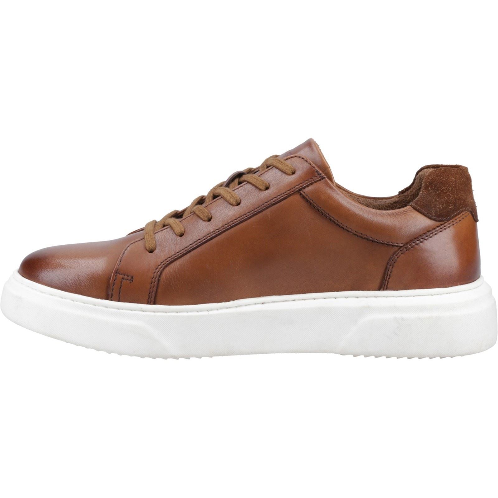 Hush Puppies Whelan Herren Turnschuhe Aus Tan Leder