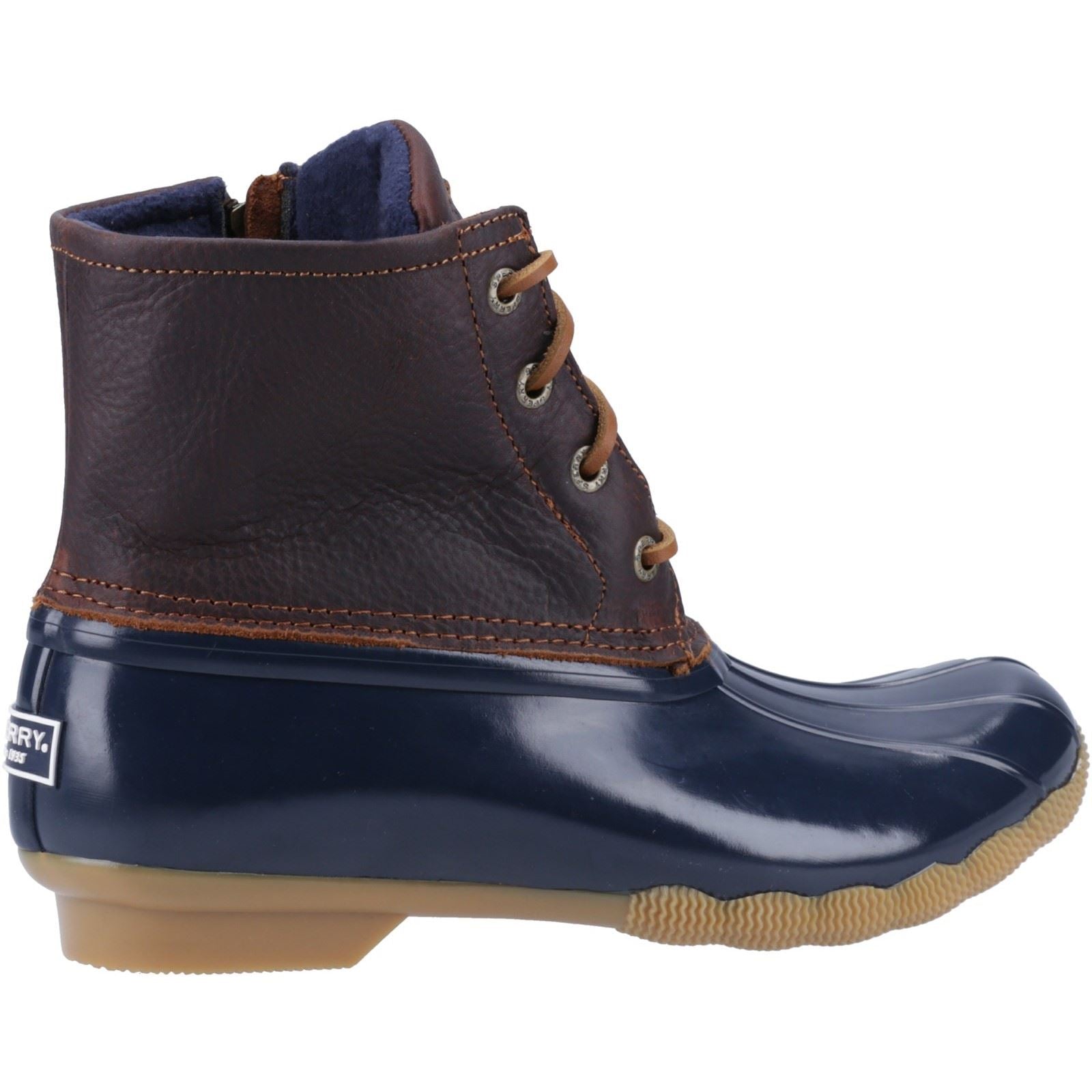 Sperry Saltwater Duck Kunstleder Stiefel In Hellbraun/Marineblau