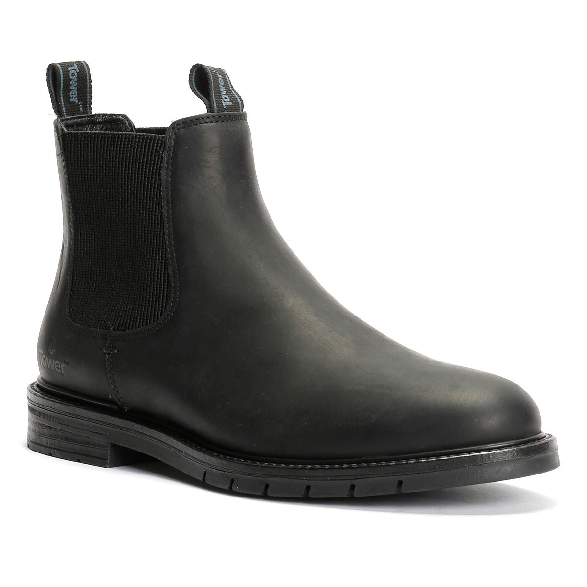Tower London Harbour Leder Herren Schwarze Stiefel