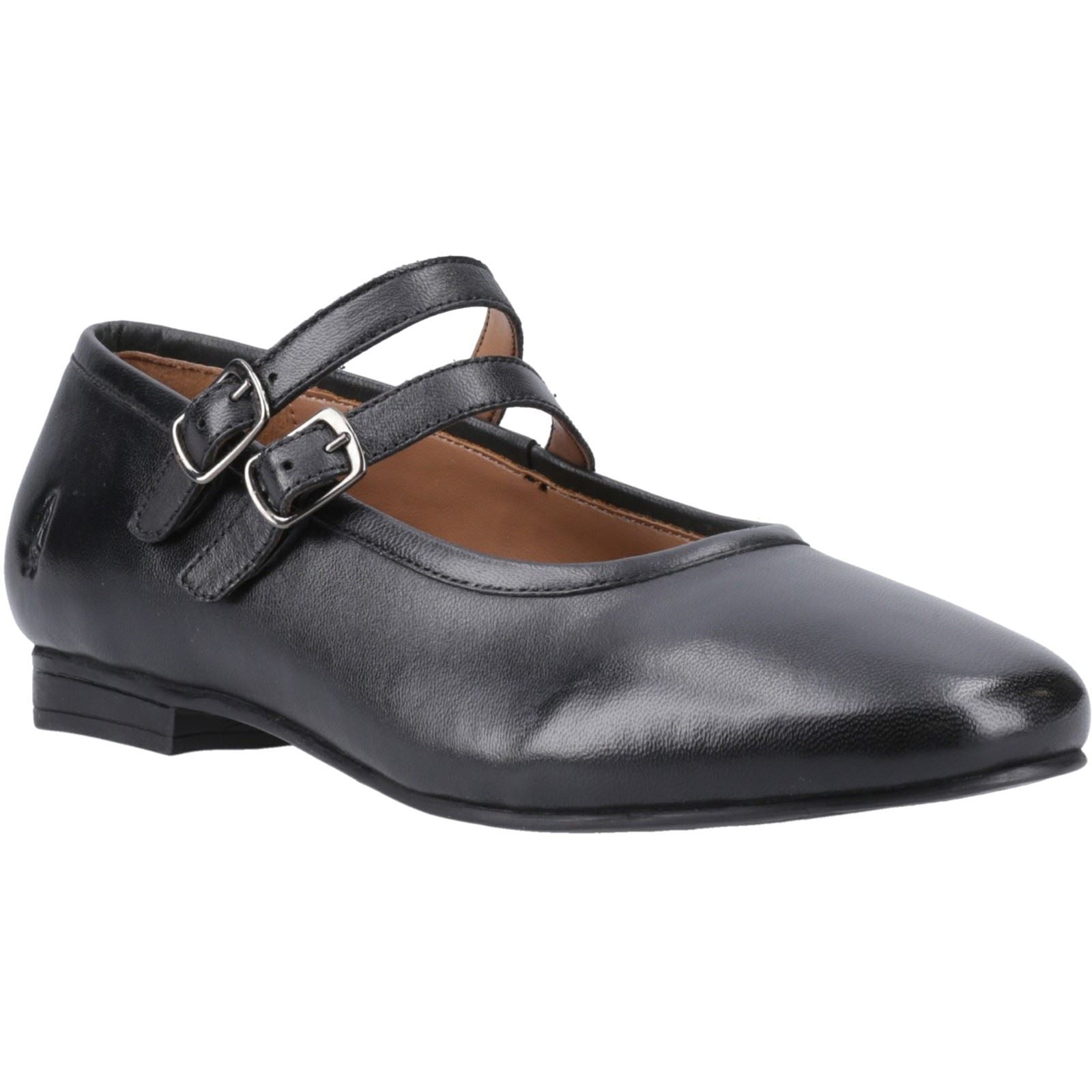 Hush Puppies Nancy Mary Jane Damen Schwarze Farbe Lederschuhe