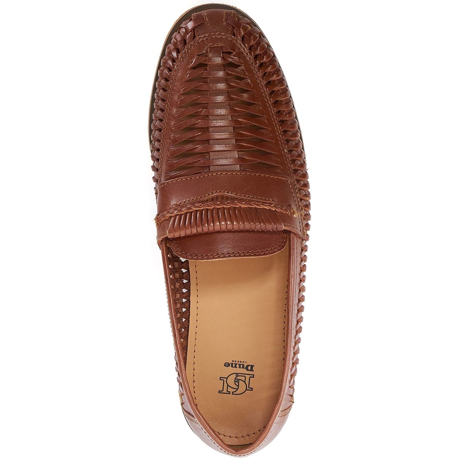 Dune Brickles Herren Mokassins Aus Braunem Leder