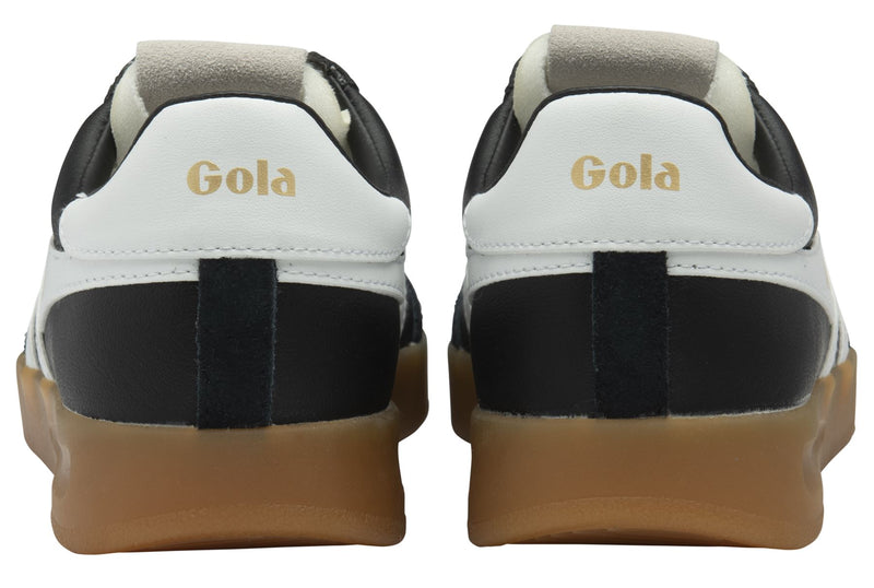 Gola Cyclone Leder Damen Schwarze Sneaker