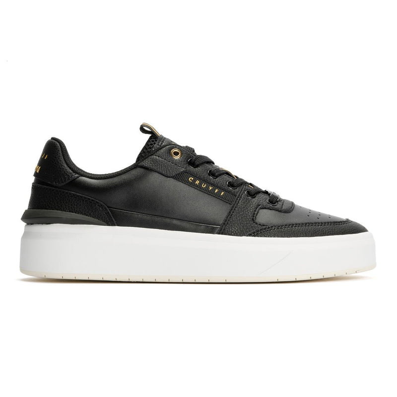 Cruyff Endorsed Tennis Herren Schwarz Leder Sneaker