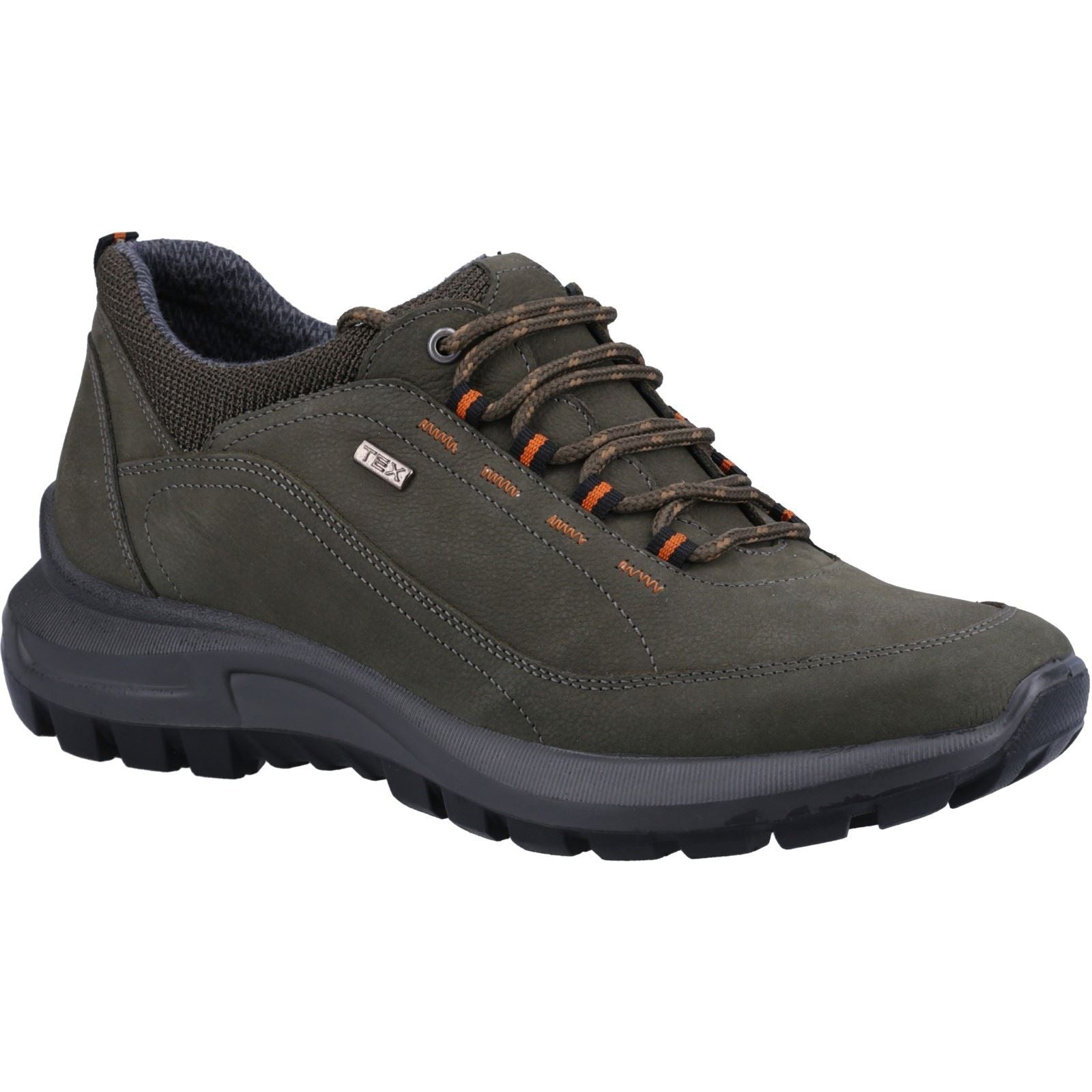 Cotswold Dumbleton Leder Herren Khaki Schnürschuhe