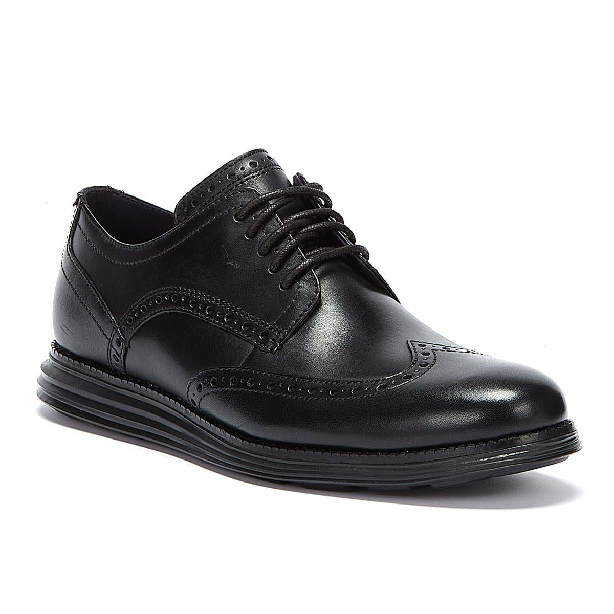 Cole Haan ØriginalGrand Wingtip Oxford Leder Herren Schwarz Schnürschuhe