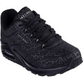 Skechers Uno Kat-Neato Synthetische Damen-Sneaker In Schwarz.