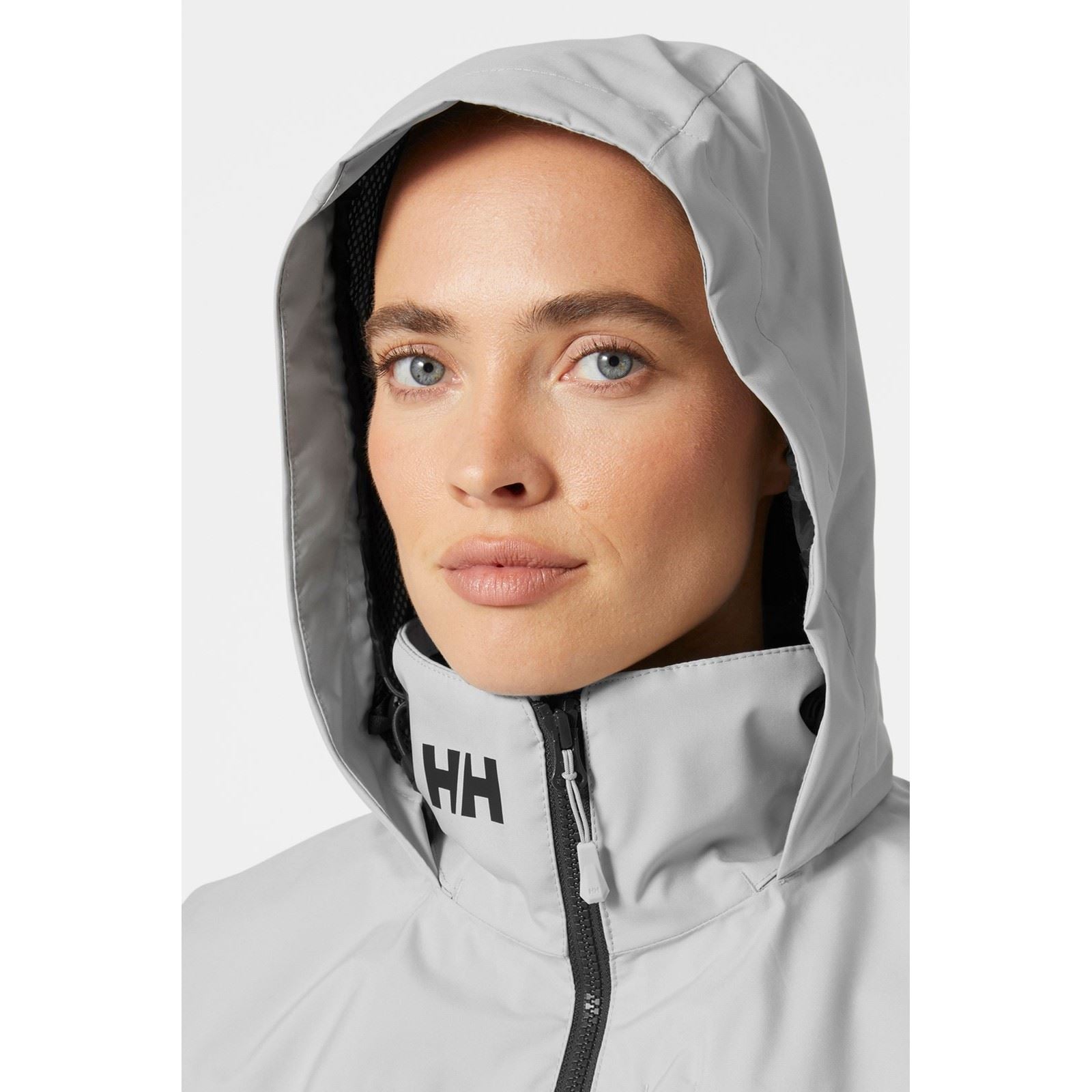Helly Hansen Sport Crew Hooded Midlayer Sailing 2.0 Damen Graue Segeljacke