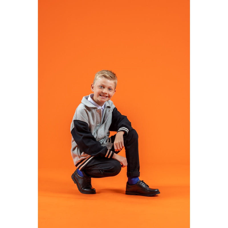 Hush Puppies Oliver SNR Lederschuhe Für Jungen In Schwarz