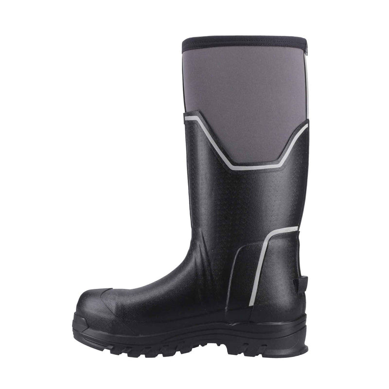 Muck Boots Grit S5 Herren Gummistiefel in Schwarz/Grau