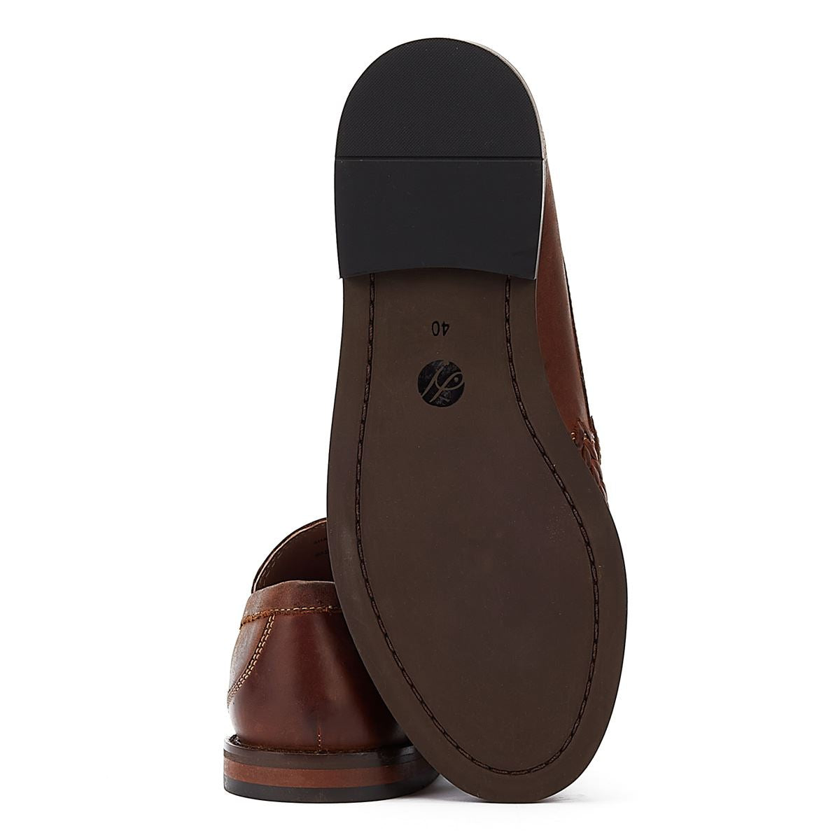 Hudson Leder Haldon Herren-Loafer In Hellbraun