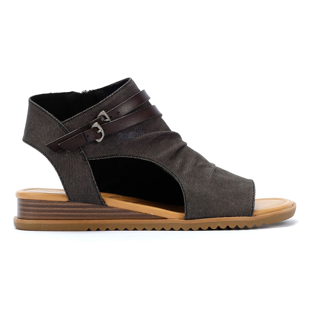 Blowfish Malibu Butterfly Denim Damen Sandalen Aus Schwarzem Denim