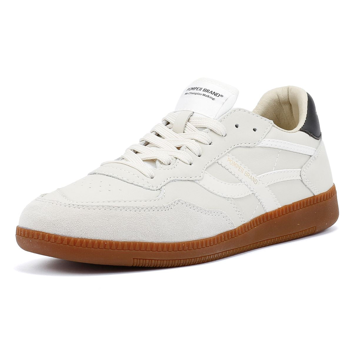Pompeii Elan Sala Leder Herren Weiße Sneakers